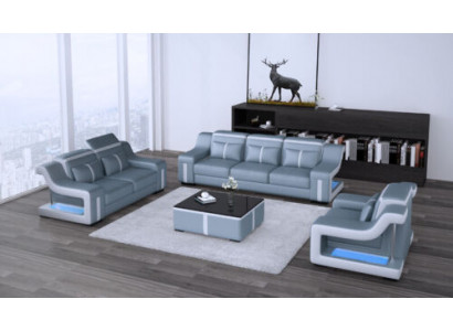 Zestaw sofowy Kanapa Podkładka Sofa Zestaw 311 Skóra Kanapy Sofy Kompletne