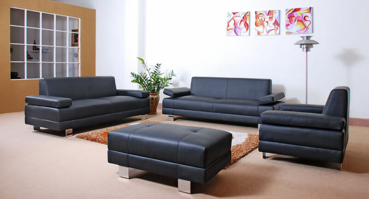 Zestaw sofowy Design Kanapy Sofy 311 miejsca do siedzenia Zestaw Skóra Sofa Obcios