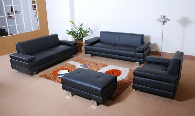 Zestaw sofowy Design Kanapy Sofy 311 miejsca do siedzenia Zestaw Skóra Sofa Obcios