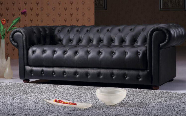 Chesterfield Couches Sofy Podkładka Skóra 321 miejsce do siedzenia Zestaw sofowy Obcios