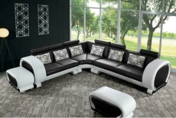 Narożnik Zestaw narożny Sofa w kształcie litery L Narożnikowa kanapa Podkładka Żywy krajobraz Ustawić