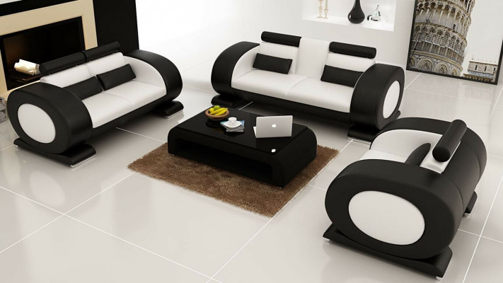 Zestaw sofowy Obcios Set Design Sofy Podkładka Kanapy Skóra 311 miejsce do siedzenia Nowe