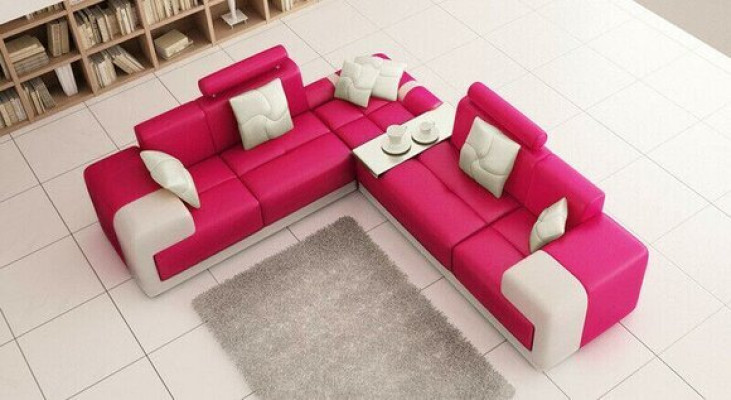 Narożnik Zestaw narożny Sofa w kształcie litery L Ustawić Podkładkę Couch Żywy krajobraz