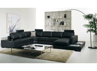 Skórzana sofa designerska sofa U w kształcie Żywy krajobraz dekoracja kanapy podkładka narożnikowa kanapa