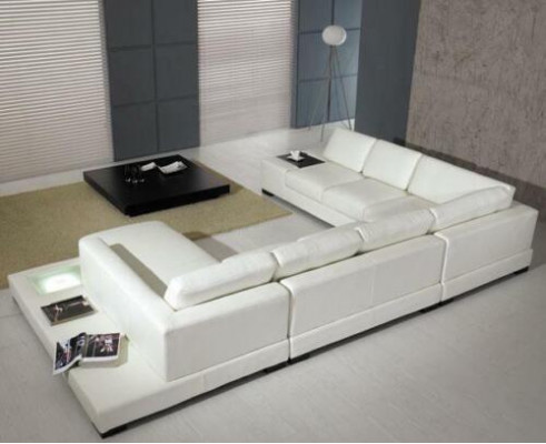 Skórzana sofa designerska sofa U w kształcie Żywy krajobraz dekoracja kanapy podkładka narożnikowa kanapa