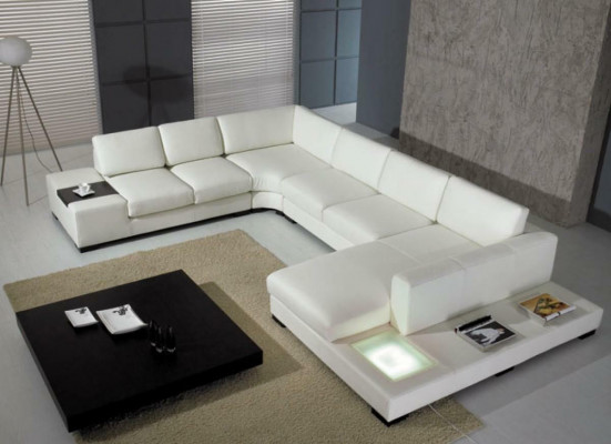 Skórzana sofa designerska sofa U w kształcie Żywy krajobraz dekoracja kanapy podkładka narożnikowa kanapa