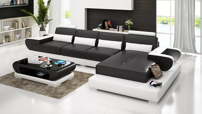 Sofa skórzana sofa narożna sofa tapicerowana Zestaw narożny Żywy krajobraz Podkładka
