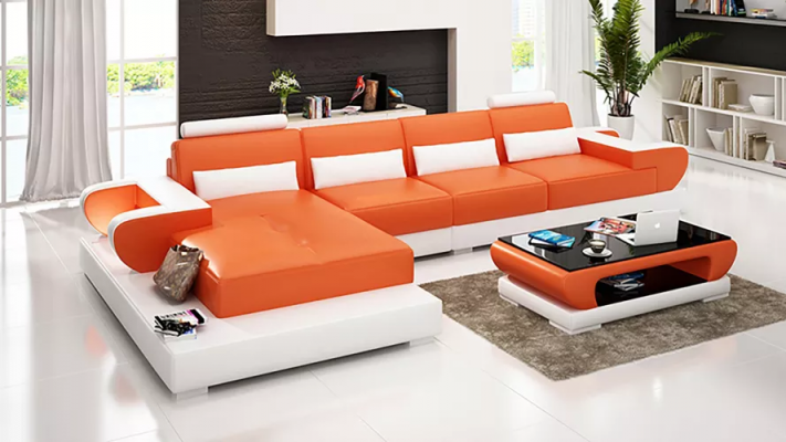 Sofa skórzana sofa narożna sofa tapicerowana Zestaw narożny Żywy krajobraz Podkładka