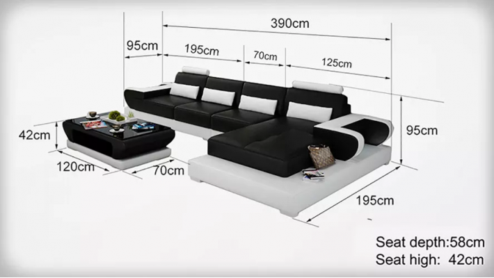 Sofa skórzana sofa narożna sofa tapicerowana Zestaw narożny Żywy krajobraz Podkładka
