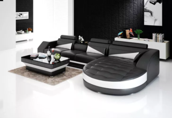 Projektant Narożnikowa kanapa Żywy krajobraz Skórzana Sofa Sofa Sofa Kanapa Podkładka Lform Orange
