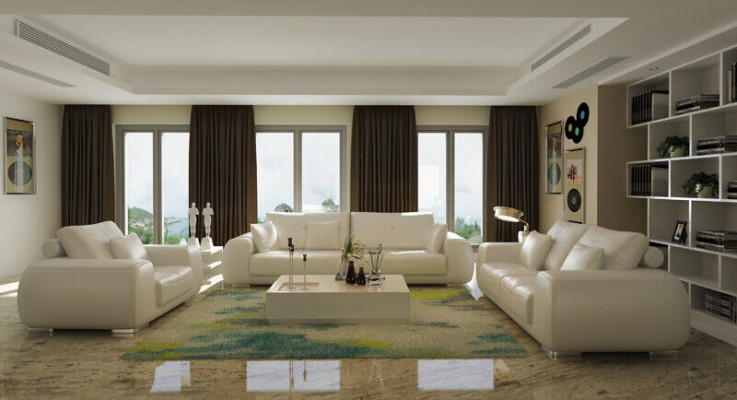 Zestaw sofowy Skórzana Sofa Kanapa Obcios Design Nowoczesna Sofa 3+1+1 miejsce do siedzenia