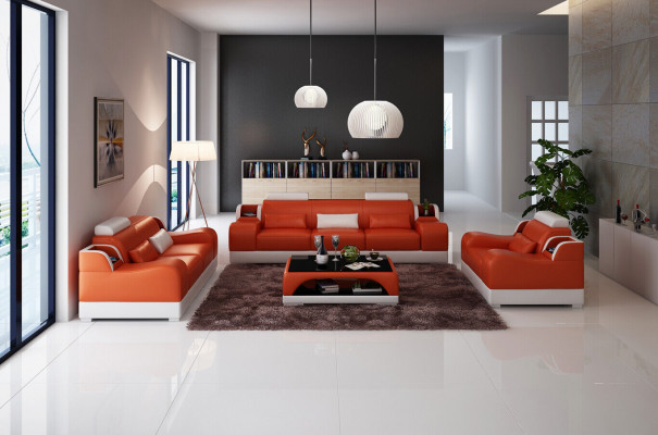 Design Zestaw sofowy 2x 3 miejsce do siedzenia Zestaw Sofy Podkładka Kanapy Nowoczesna kanapa