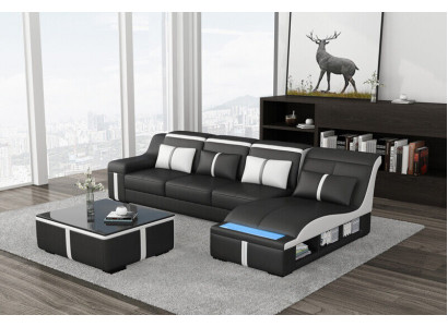 LForm Skóra Żywy krajobraz Couch Podkładka Siedziba Narożnikowa kanapa Sofa Large