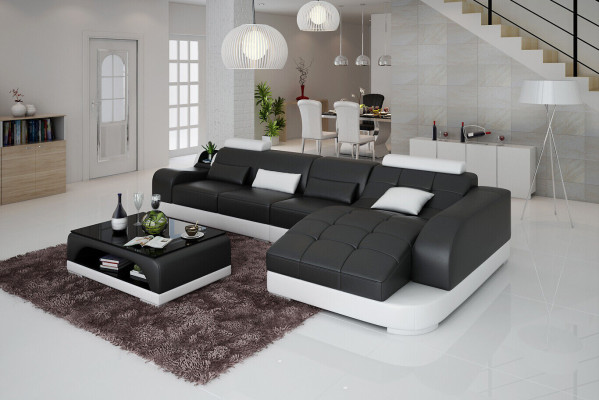 Narożna kanapa materiałowa w kształcie litery L Żywy krajobraz Ustaw projekt nowoczesnej sofy