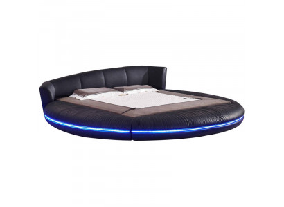 Okrągłe Design łóżko Skóra Okrągłe Łóżko Double Luxury Hotel Frame Sleep