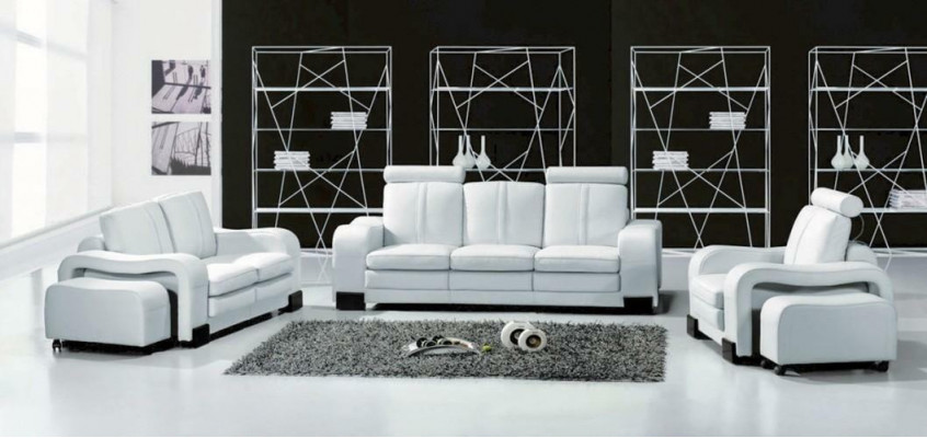 Sofa 3-miejsce siedzące Skórzana sofa Sofa TV Fotel Sofa tapicerowana Sofa wypoczynkowa