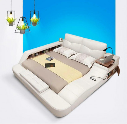 Luksusowa Skóra Design Podkładka do łóżka Double Modern Łóżko Deco Marriage Exclusive