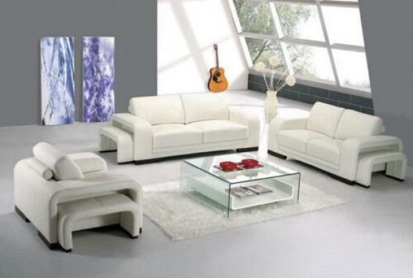 Sofa Trzyosobowa Kanapa Podkładka Designer Sofy 3-osobowe Kanapy Skóra Włókienniczy Materiał
