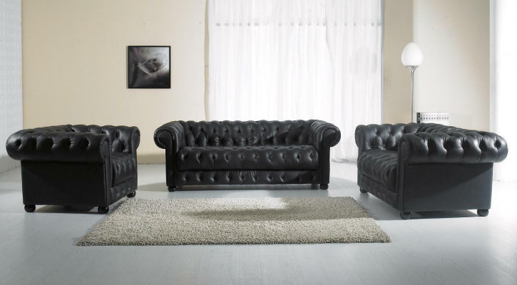 Chesterfield Sofa Couch Podkładka Designer 3 miejsce do siedzenia Ustawić Sofy Nowe