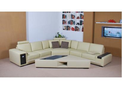 Designerska Sofa Kanapa Narożnikowa kanapa z Stołek Ustawić Podkładkę Żywy krajobraz