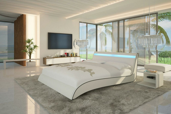 Projekt łóżka Double Małżeństwo Nowoczesny Hotel Rama Sleep Pokój Skóra