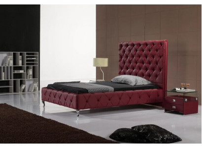 Designerskie łóżko Chesterfield Skóra Hotelowe łóżko luksusowe dwuosobowe Pokój