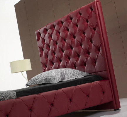 Designerskie łóżko Chesterfield Skóra Hotelowe łóżko luksusowe dwuosobowe Pokój