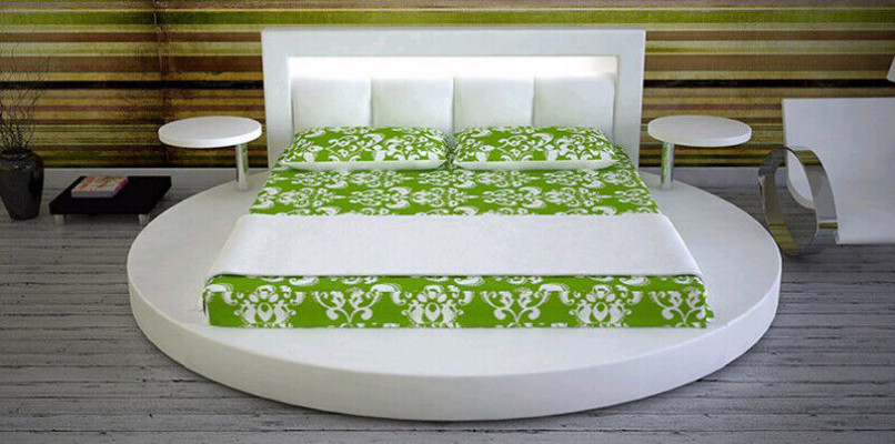 Okrągłe łóżko Okrągły Design łóżko Skóra Hotel Double Frame Luxury Sleep