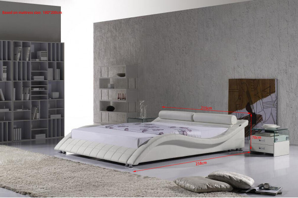 Sypialnia Łóżko Nowoczesne Łóżka Zakrzywione Design Podwójne 180x200