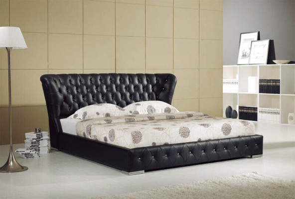 Designerskie łóżko Chesterfield Skóra Hotelowe łóżko podwójne luksusowe łóżko Pokój
