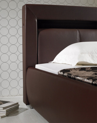 Skóra Łóżko Podkładka Design Luxury Double Hotel Sleep Pokój Małżeństwo łóżko