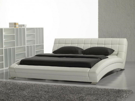 Łóżko tapicerowane łóżka Łóżko Podkładka małżeńska Skóra Włókienniczy designerskie podwójne
