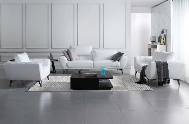 Skórzana sofa kanapa Żywy krajobraz 3+2 miejsce do siedzenia Ustawić Design Modern Sofa