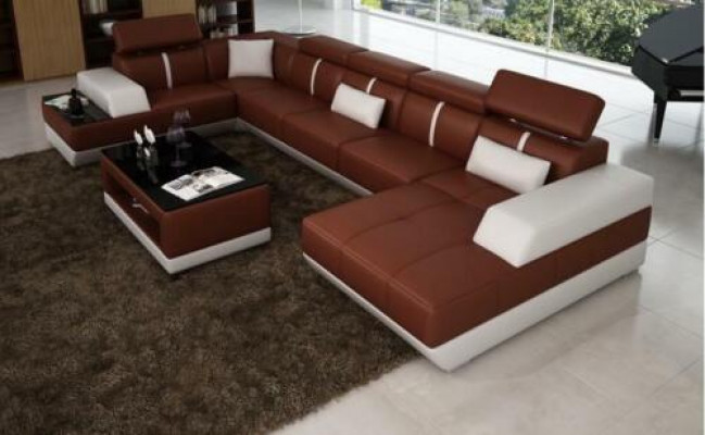 Design Żywy krajobraz U Form duża Narożnikowa kanapa Sofa Kanapa Podkładka xxl Ustawić