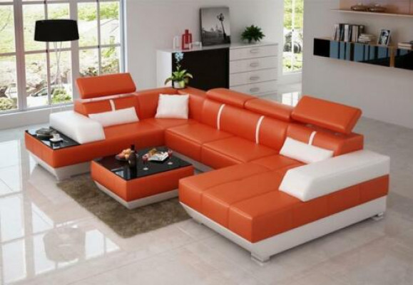 Design Żywy krajobraz U Form duża Narożnikowa kanapa Sofa Kanapa Podkładka xxl Ustawić