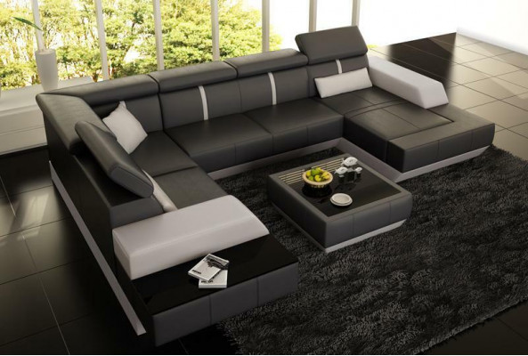 Design Żywy krajobraz U Form duża Narożnikowa kanapa Sofa Kanapa Podkładka xxl Ustawić