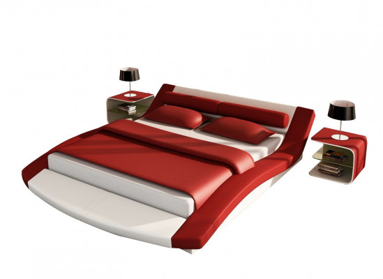 Design Skóra Łóżko Hotel Frame Luxury Sleep Pokój Double bed Małżeństwo Modern