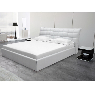 Skóra Design Łóżko Podwójne łóżko Luksusowe Małżeństwo Nowoczesny Hotel Frame Sleep