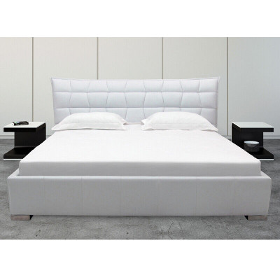 Skóra Design Łóżko Podwójne łóżko Luksusowe Małżeństwo Nowoczesny Hotel Frame Sleep