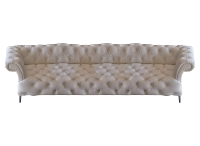 Chesterfield Biała Czteromiejscowa Sofa Skórzana Nowa Kanapa Wyposażenie Nowoczesny Salon