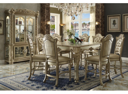 jadalnia dining group zestaw klasyczny Stół obiadowy 6x Fotele Chesterfield