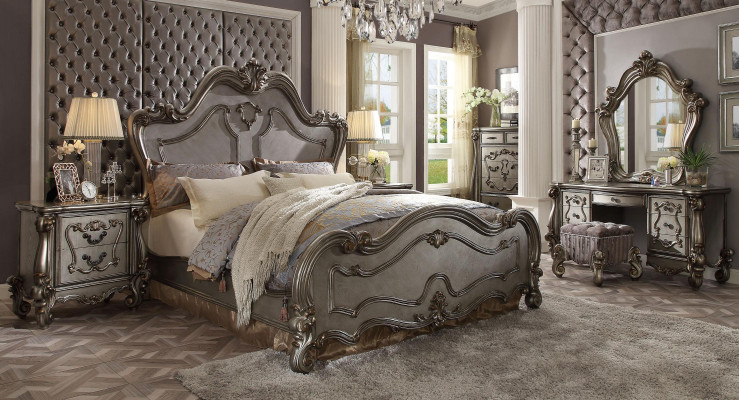 Chesterfield Baroque Łóżko Podwójne łóżko 2x Szafki nocne Design bed