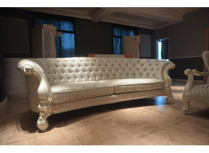 Sofa 4 miejsce do siedzenia Couch design Podkładka Chesterfield Siedziba Ustawić Skórę Włókienniczą