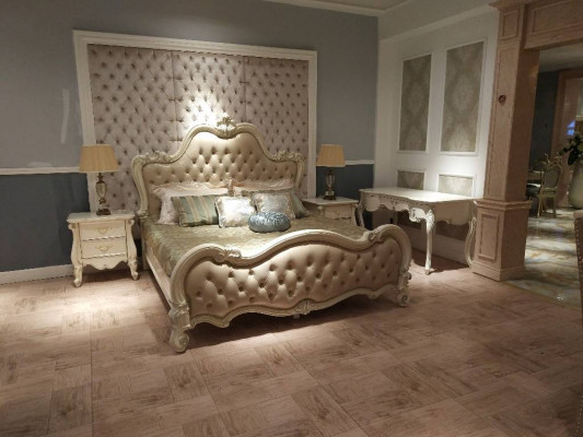 Luksusowe łóżka Chesterfield Royal Skóra Łóżko Palace Hotel Podwójne łóżko