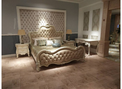Luksusowe łóżka Chesterfield Royal Skóra Łóżko Palace Hotel Podwójne łóżko
