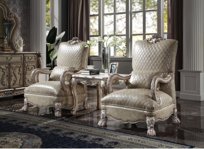 Zestaw 2x Fotel Stolik salon Tabela sofa stolik kawowy boczny 3-częściowy