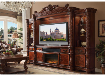 Designerski Salon Klasyczny Dekoracyjny Telewizor Ścienny Ściana TV Media