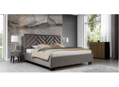 Podkładka łóżko Meble Sypialnia łóżko Taupe Brown 200x200cm Aksamite
