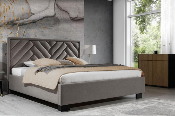 Podkładka łóżko Meble Sypialnia łóżko Taupe Brown 200x200cm Aksamite