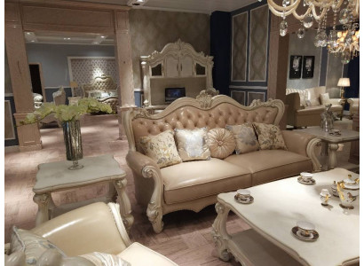 Klasyczne 3 miejsce do siedzenia Sofa Sofa Sofa Podkładka Sofy Dekoracyjne Kanapy Barokowe